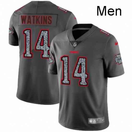 Men Nike Kansas City Chiefs 14 Sammy Watkins Gray Static Vapor Untouchable Limited NFL Jersey